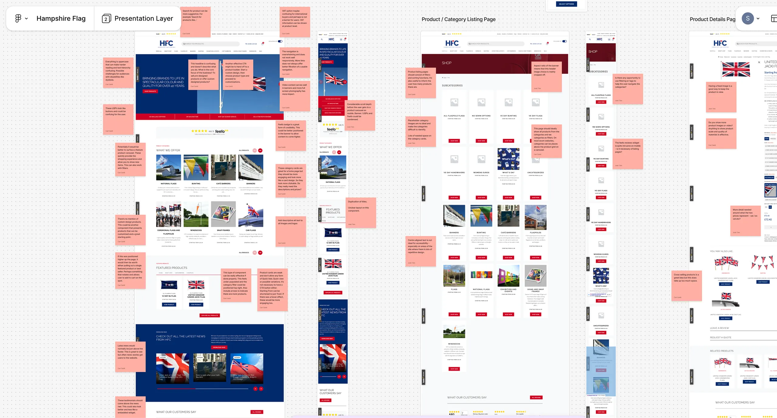 UX improvements moodboard